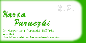 marta puruczki business card